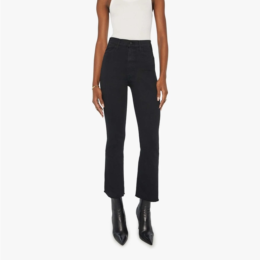 MOTHER hustler ankle fray - black (color: not guilty)